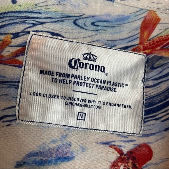 Corona x Adolfo Correa Flying Fish Design White Shirt Dress Size Medium - Picture 5 of 11